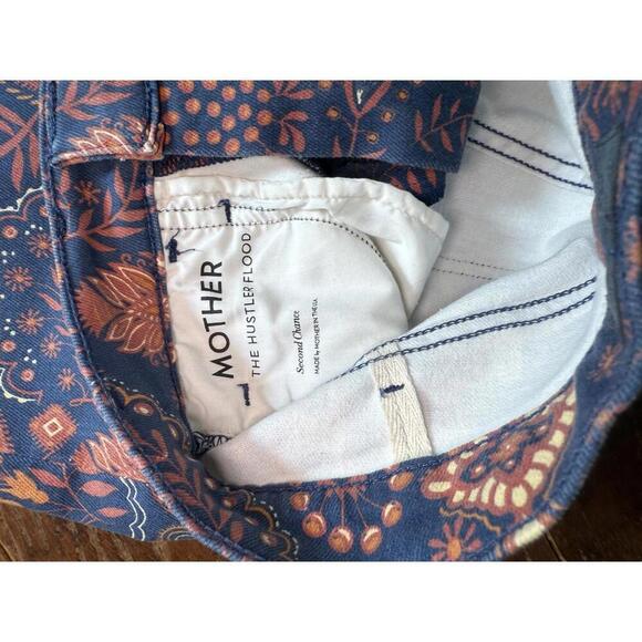 New Mother The Hustler Flood Women's Printed Jeans Size 25 - Picture 2 of 5